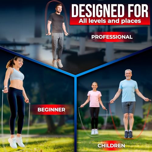 BARACUS Jump rope for women, men, kids | gym accessories for women | at home workout equipment | pesas para ejercicios en ...