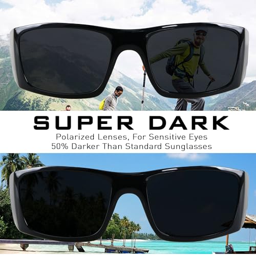 LYZOIT Polarized Sports Sunglasses for Men Women Wrap Around Unbreakable Frame Driving Fishing Cycling Running