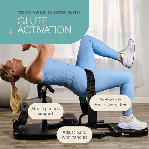 Lifepro Hip Thrust Machine – Adjustable Glutes Workout Equipment for Home – GluteBlast Foldable Booty Builder, Sissy Squat...