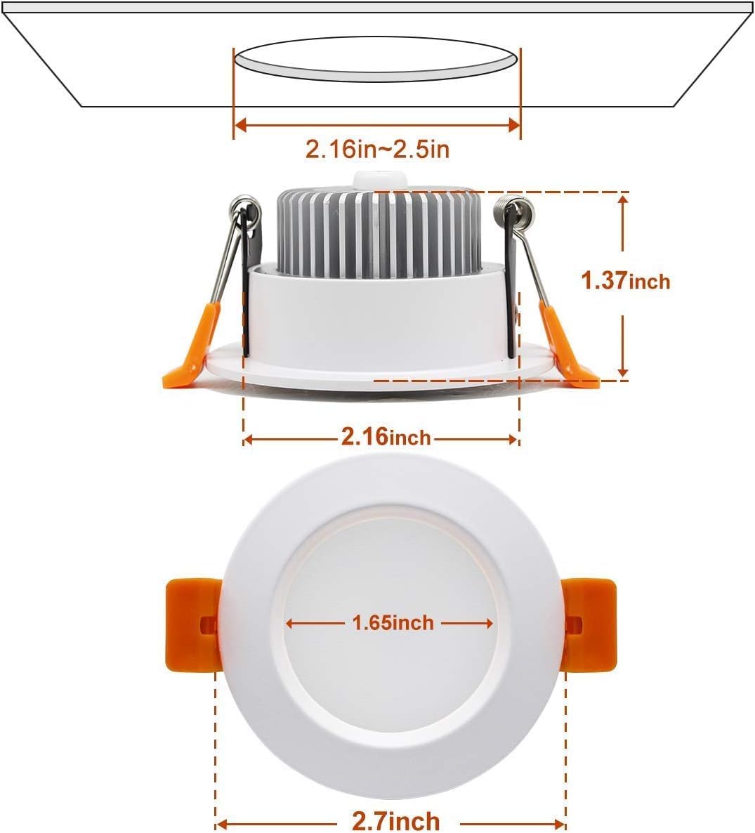 YGS-Tech Smart LED Recessed Lighting Downlight, Dimmable RGB & CCT 2700-6500K, 10 Pack, Metal, WiFi Compatible with Alexa and Google Home