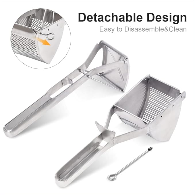 Potato Ricer, CUGLB Stainless Steel Professional Ricer for Mashed Vegetables and Kitchen Tool, Mash Potato Masher for Creamy Mashed Vegetables