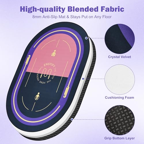 ENSTIFY Jump Rope Mat, Large Format Non Slip Mat, Home Workout Exercise Mat, Floor Protect Durable, 63x39x0.31 Inch, Bonus...