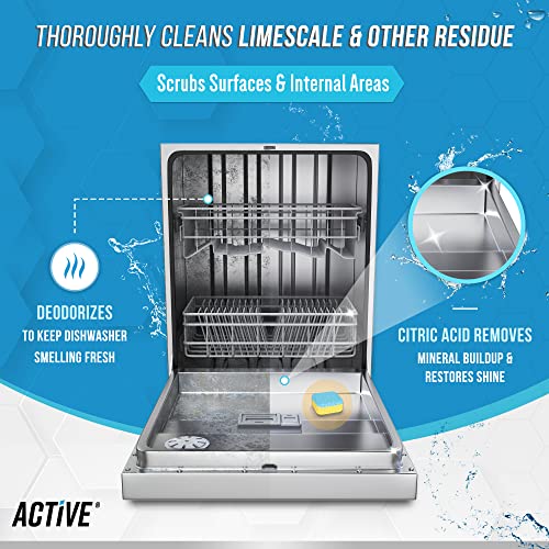 Dishwasher Cleaner Deodorizer Tablets 48 Pack - Deep Cleaning Descaler Pods Dish Washer Machine Clean, Heavy Duty & Septic...
