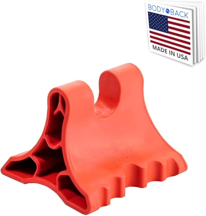 Body Back Davinci Tool (Red) -USA Made- Hard Rubber Neck Tension Relief & Pressure Point Massage Tool - Occipital Release ...