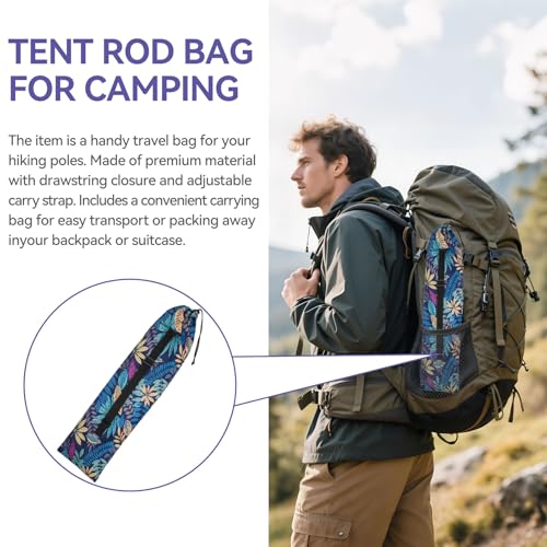 FAMJOALE Outdoor Trekking Pole Carrying Bag, Waterproof Hiking Poles Carry Storage Bag with Ajustable Shoulder Strap, Port...