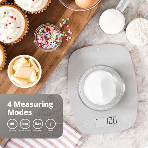 Greater Goods Food Scale - Digital Kitchen Scale, 1g Precision, Easy-Tare & Quick Conversion, Slim Compact Design, Durable...