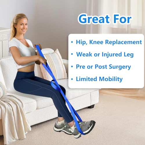 42 Inch Leg Lifter, Leg Lifter After Hip Replacement, Leg Lifter for After Knee Surgery, Leg Lifter Strap Rigid with Multi...