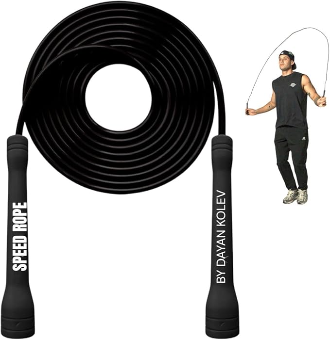 Swissskip Speed Jump Rope by Dayan Kolev, 5mm PVC Skipping Rope, Great for Beginners and Advanced Athlets, Designed for Fi...