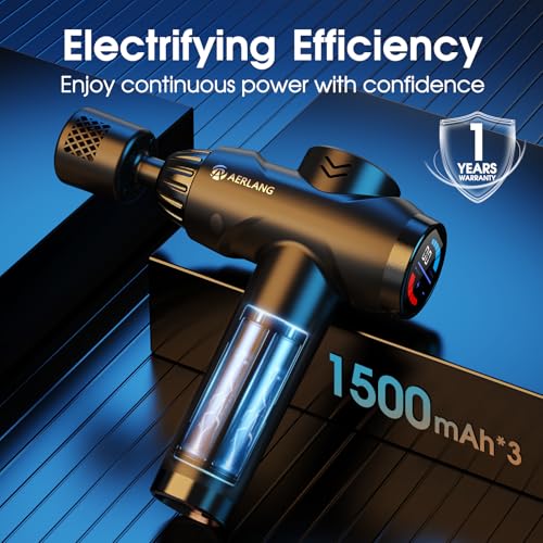 AERLANG Massage Gun with Heat and Cold,Deep Tissue Massage Gun, Back and Neck Massager for Pain Relief,Muscle Percussion M...