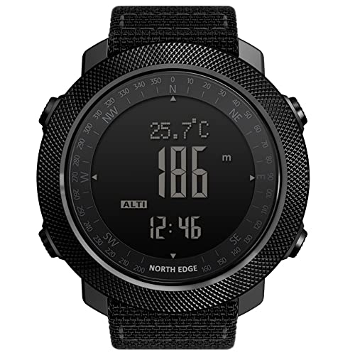 NORTH EDGE Military Watch for Men Large Face Tactical Survival Digital Wrist Watch with Altimeter, Compass, Barometer, Wat...