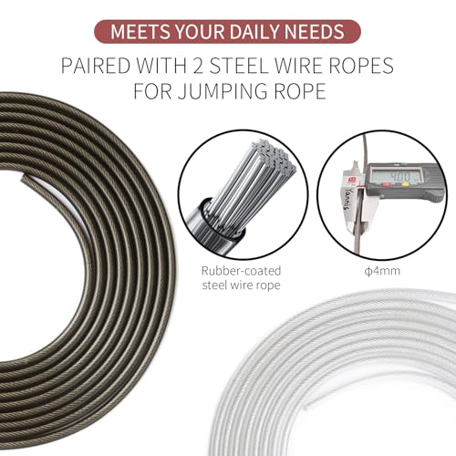 Tofeer Skipping Rope, Adjustable Jump Rope for All Ages Men Women Kids Adults Suitable for Gym School Sports Outdoor and F...