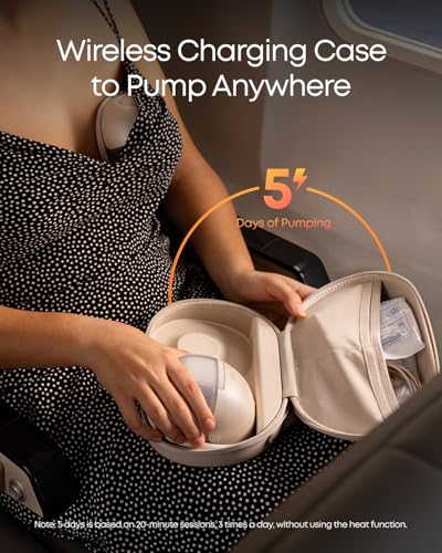 eufy Security Breast Pump S1 Pro, Heated Wearable, Slim Hands-Free with Industry-Leading HeatFlow Tech, Wireless Charging ...