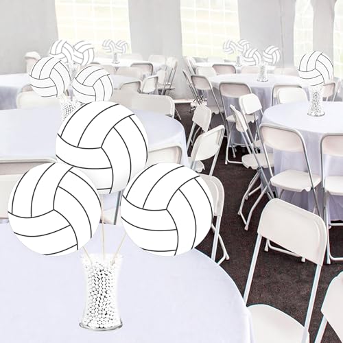 Big Dot of Happiness Volleyball Party Decorations - 20 Double-Sided Paper Cutouts, 5.5-Inch Premium Quality Sports-Themed ...