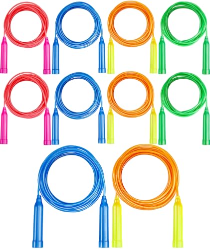 Erinnmy Kids Jump Rope,7.2 ft Colorful Outdoor Jump Ropes,Plastic Jumping Ropes,Adjustable Skipping Rope for Kids Party Fa...