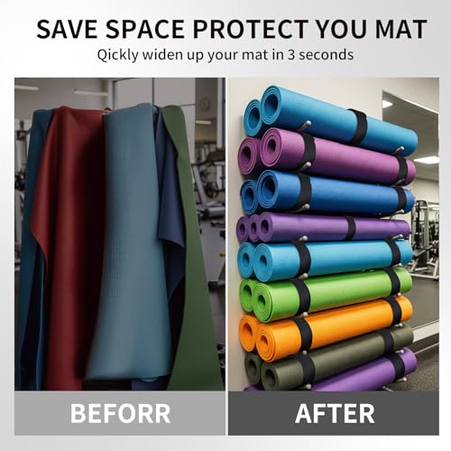 25" Yoga Mat Strap | Slap Band Holder for Carrying and Storage Mats | Rolled Scrunchie Yoga Essential Accessory