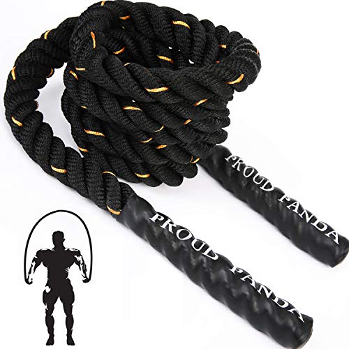 Heavy Jump Ropes for Fitness 2LB/3LB/5LB,Weighted Adult Skipping Rope Exercise Battle Ropes for Men & Women,Total Body Wor...
