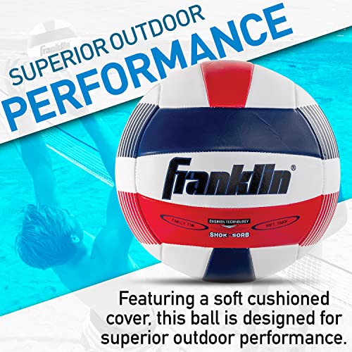 Franklin Sports Volleyball - Outdoor + Beach Volleyball - Cushioned Ball Set Great for Backyard and Beach