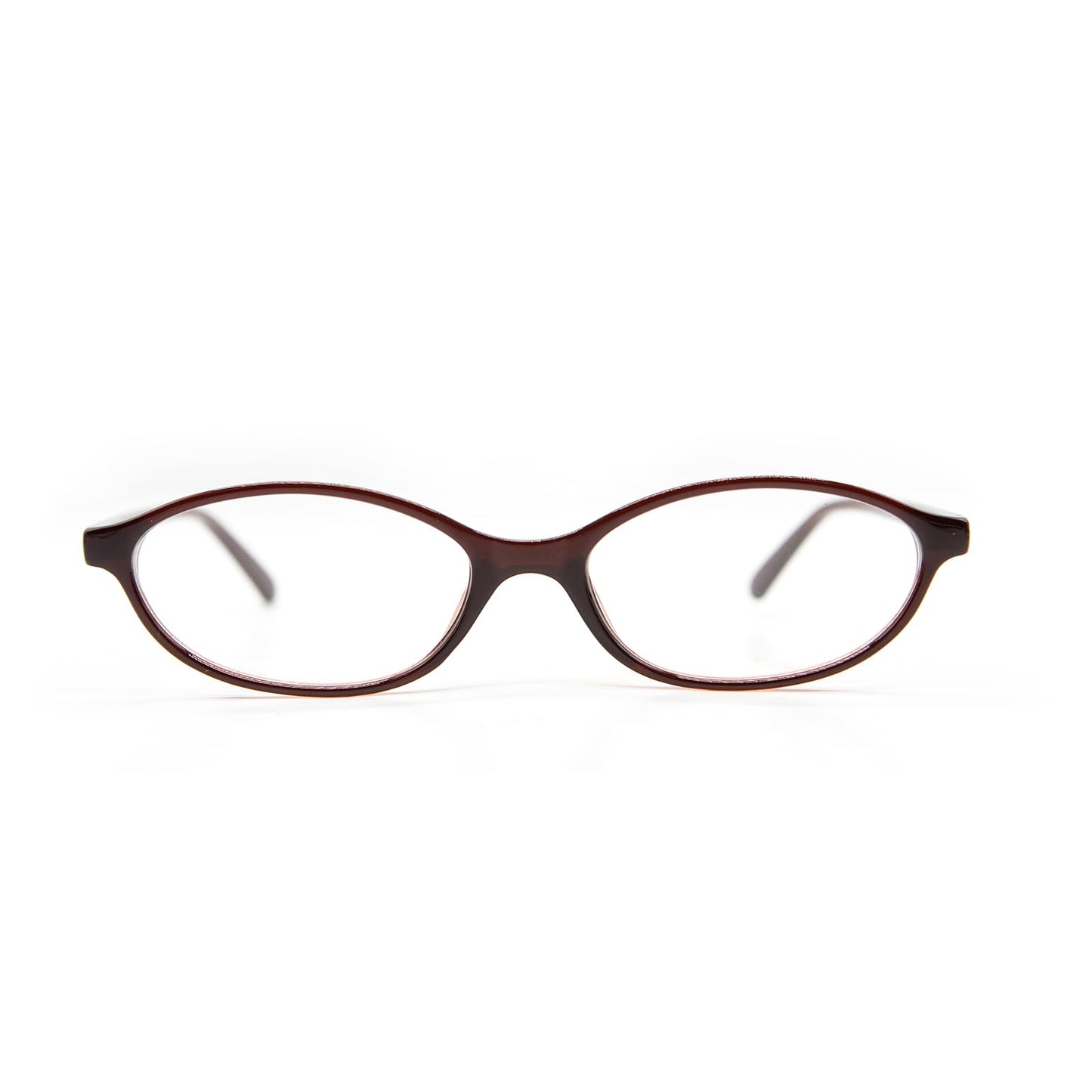 Ljczka Oval Blue Light Blocking Glasses For Women Men Retro Small Oval Frame Y2K Cat Eye Computer Eyeglasses Clear Lens (Dark Br