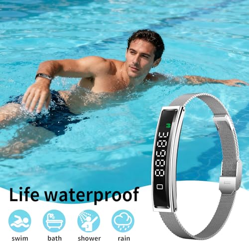 LICNPHLL Smart Bracelet,Activity&Fitness Trackers,Touch Screen/Sleep Tracker/Heart Rate/Blood Oxygen,5ATM Waterproof,Multi...