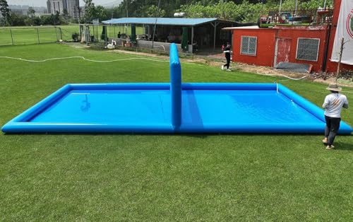 33ft Inflatable Volleyball Court with Air Pump - Commercial Grade Outdoor Volleyball Net for Pool/Beach Volleyball, 33x16....