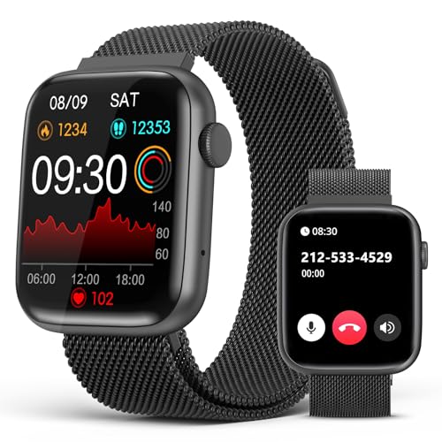 EarlySincere Smart Watches for Men Women Blood Pressure, 1.9" HD Full Touch Screen, Fitness Tracker with Heart Rate Blood ...