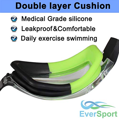 EverSport Kids Swim Goggles, Pack of 2 Swimming Goggles for Children Teens, Anti-Fog Anti-UV Youth Swim Glasses for Age4-16