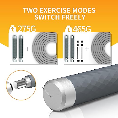 PROIRON Jump Rope Double Weighted Skipping Rope 360° Swivel Ball Bearings Tangle-Free Double Fat Burning with Aluminum Han...