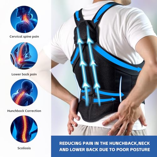 Back Brace Posture Corrector for Women and Men, Upgraded Breathable Full Back Support, Comfortable Shoulder Straightener, ...