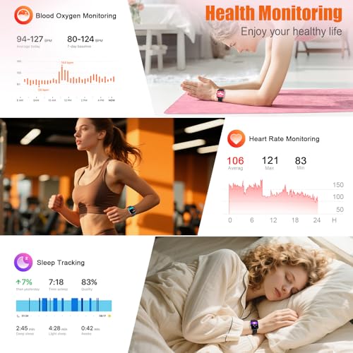 Smart Watch for Men Women (Answer/Make Call), 2025 1.83" HD Touchscreen Fitness Tracker, 110+ Sport Modes, Fitness Watch w...