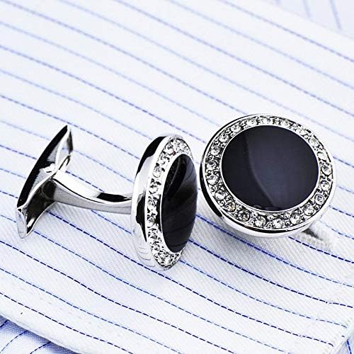S&W Wedding Cufflinks for Men Cuffs with Gift Box Business for Tuxedo Shirts