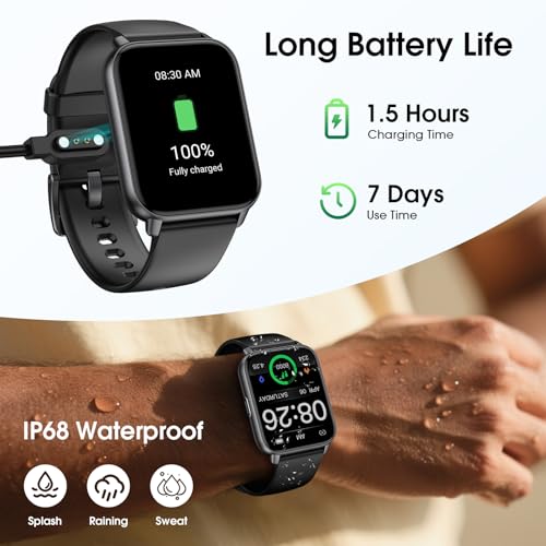 Kummel Smart Watch for Men Women, No App/Phone Required, Fitness Tracker with Pedometer, Bluetooth Call (Answer/Make Cal...