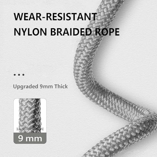 TIMEASY Weighted Jump Rope Nylon Adjustable - Tangle-Free Jump Rope for Women, Men, Kids, and Adults with Foam Handle, Rap...