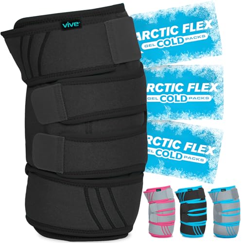 Vive Knee Ice Pack Wrap - Cold/Hot Gel Compression Brace - Heat Support Strap for Arthritis Pain, Tendonitis, ACL, Athleti...