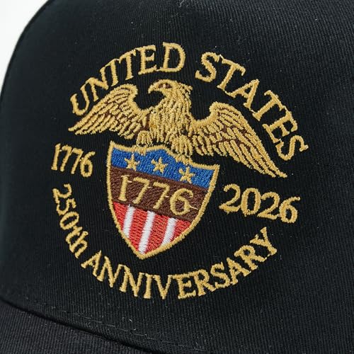 United States 250th Anniversary Baseball Hat,1776-2026 Patriotic Embroidered Adjustable Cap for Men & Women