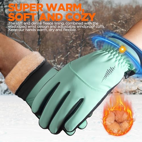 rivmount Winter Waterproof Ski Snow Warm Gloves for Women Men, Windproof Cold Weather Thermal with Touchscreen Fingers, fo...