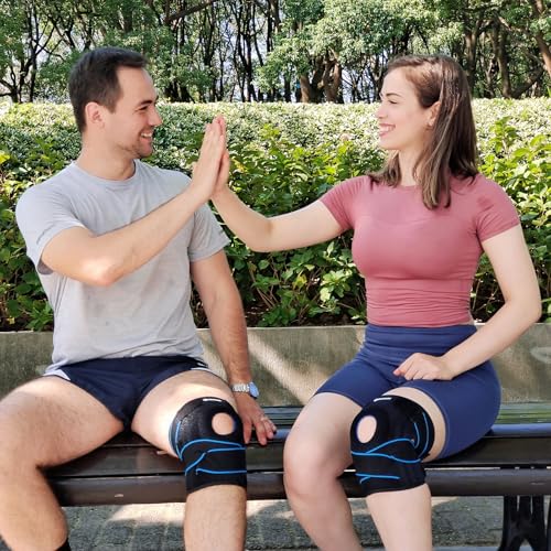 DOUFURT Knee Brace for Women & Men Meniscus Tear, Plus Size Knee Braces for Knee Pain Relief, Arthritis, Compression Knee ...