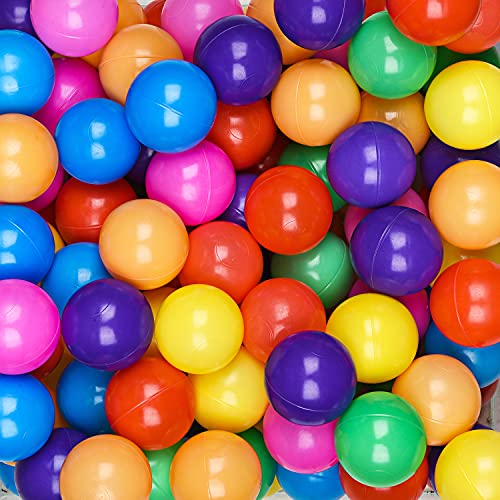 Hovenlay Ball Pit Balls Phthalate Free BPA Free Crush Proof Plastic - 7 Bright Colors in Reusable Play Toys for Kids with ...