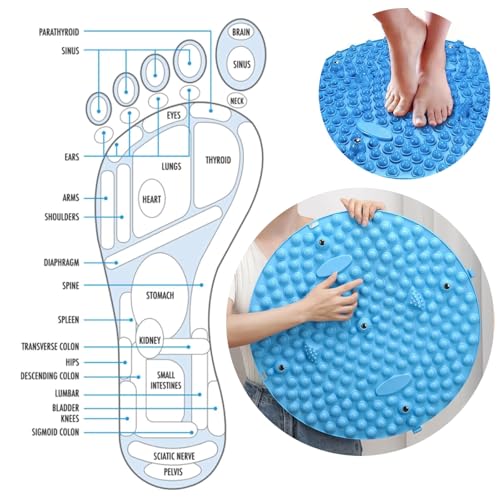 Foot Massager Mat Pressure Point Pad Feet Relaxation Pain Relief Home Magnetic Therapy Acupressure Floor Mat (Extra Large...