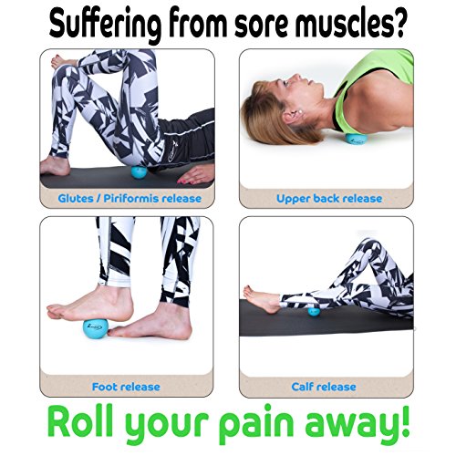 ActiveProZone Therapy Massage Ball - Instant Muscle Pain Relief. Proven Effective for Myofascial Release, Deep Tissue Pres...