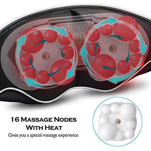 VIKTOR JURGEN Christmas Gifts for Women & Men, Shiatsu Neck and Shoulder Massager with Heat Deep Tissue Kneading Sports Re...
