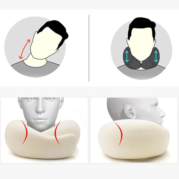 Travel Neck Pillows for Airplanes 2024 New Travel Pillow Neck Travel Pillow Memory Foam Airplane Pillow Soft Airplane Neck Pillow(Dark Grey)