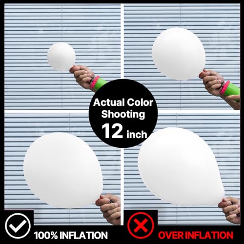 PartyWoo White Balloons 130pcs Different Sizes Pack of 18 12 10 5 Inch Matte White Latex Balloon Arch Kit Garland for Wedd...