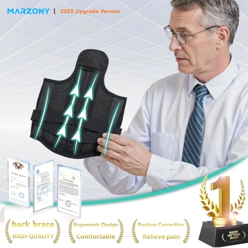 Back Brace Posture Corrector for Women and Men, Upgraded Breathable Full Back Support, Comfortable Shoulder Straightener, ...