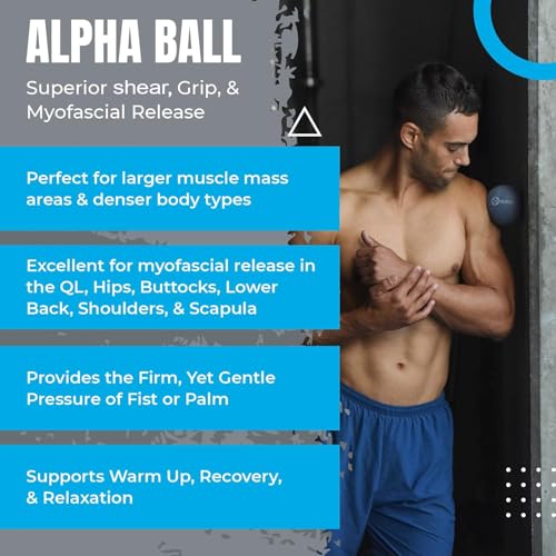 Tune Up Fitness – Alpha Ball | Large Therapy Ball | Massage Ball for Myofascial Release, Pain Relief - Back, Shoulders, Ha...