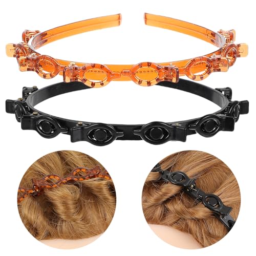 Mabor Headband With Clips, Bangs Hairstyle Hair Clip Headband, Professional Weave Bangs Clip, Toothed Headband Braid Tool ...