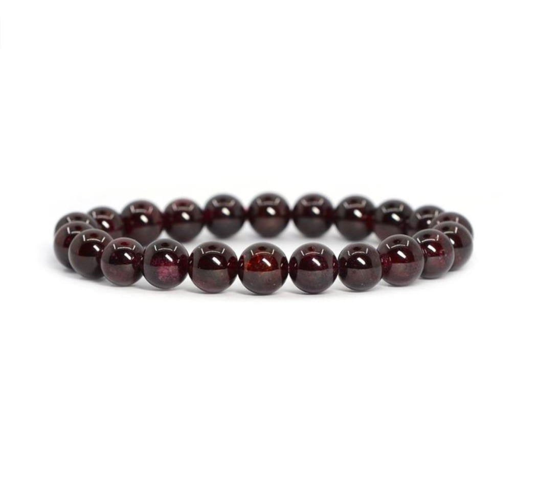 Adabele Real Natural Garnet Bracelet 8.5 inch Stretch Gemstone Beaded Bracelet Chakra Healing Crystal Stone Jewelry Women Mom Gi