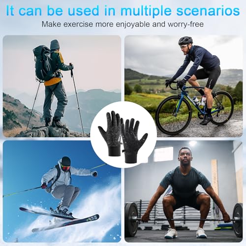 Warm Gloves for Men Women Outdoor Sports Driving Motorcycle Cycling Running Skiing Touchscreen Thermal Gloves 1 Pcs