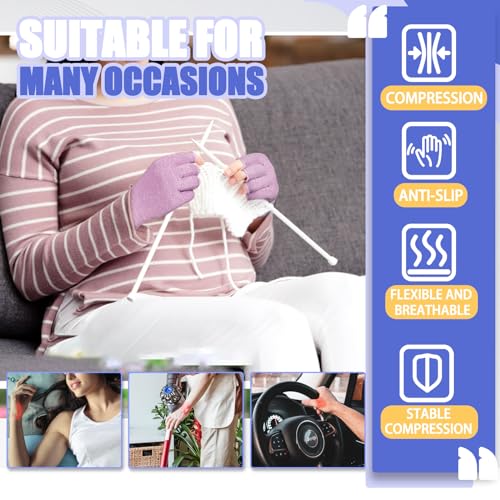 DRNAIETY Compression Gloves- Arthritis Gloves for Men & Women Hand Pain, for Relief of Rheumatoid Swelling, RSI, Carpal Tu...