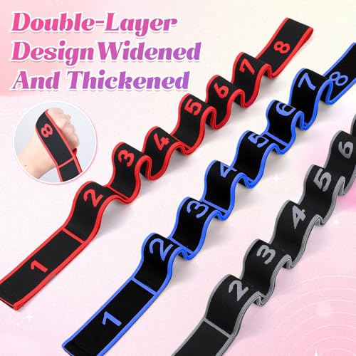 Fitness Resistance Bands with Handles, 2026 Upgrade Fitness Resistance Band for Stretching and Yoga, Fashion Puller Exerci...