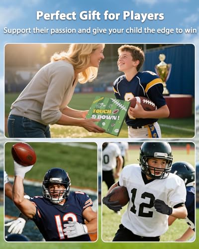 RIGWARL Football Gloves Adult Men, Youth Kids Football Gloves with Super Sticky Grip, Receiver Glove Best Gift for Adult Y...